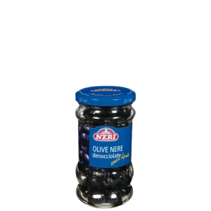 Pitted black olives without liquid