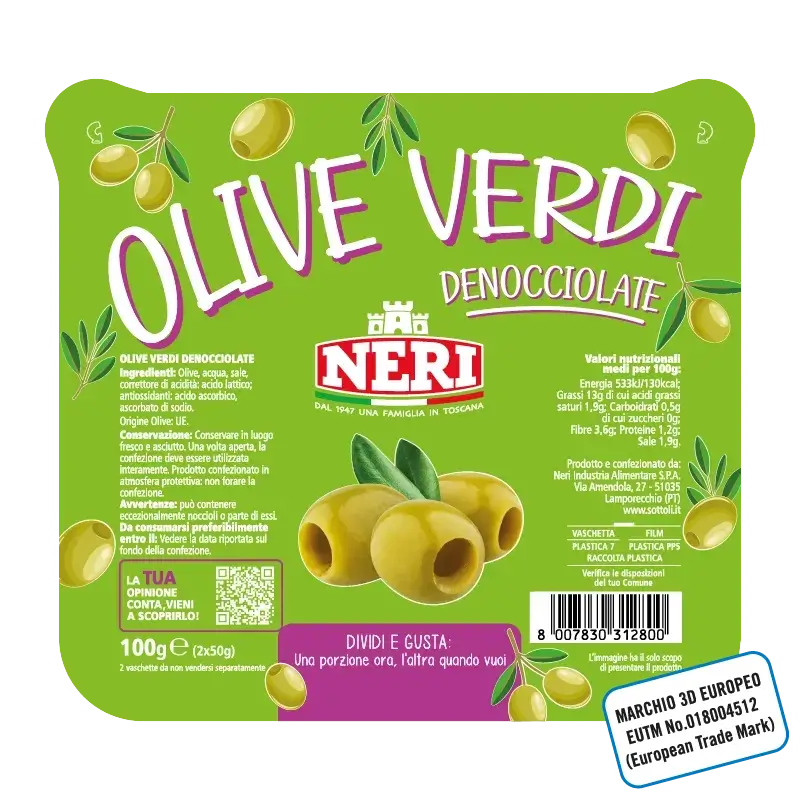 Olive verdi denocciolate